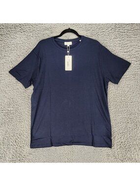 Cotton & Co Shirt Mens XL Blue Short Sleeve Lounge Tee *NWT*